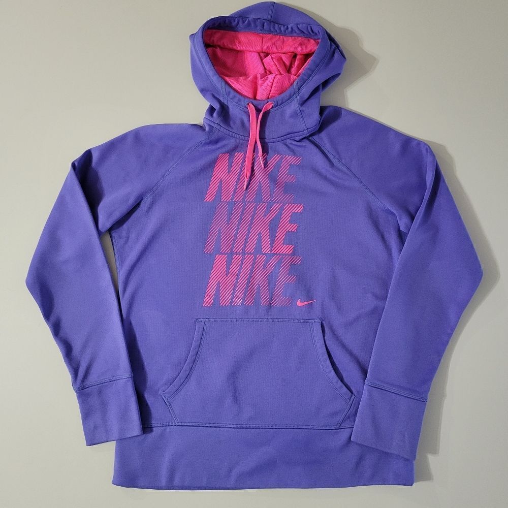 Nike Women's Periwinkle Therma-FIT Hooded Pullover Sweatshirt